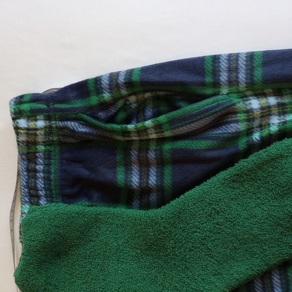 NWT 2PC Sleep Chic Plaid Pajama Pants Socks S Bottoms Blue Green JC Penney - Picture 3 of 10